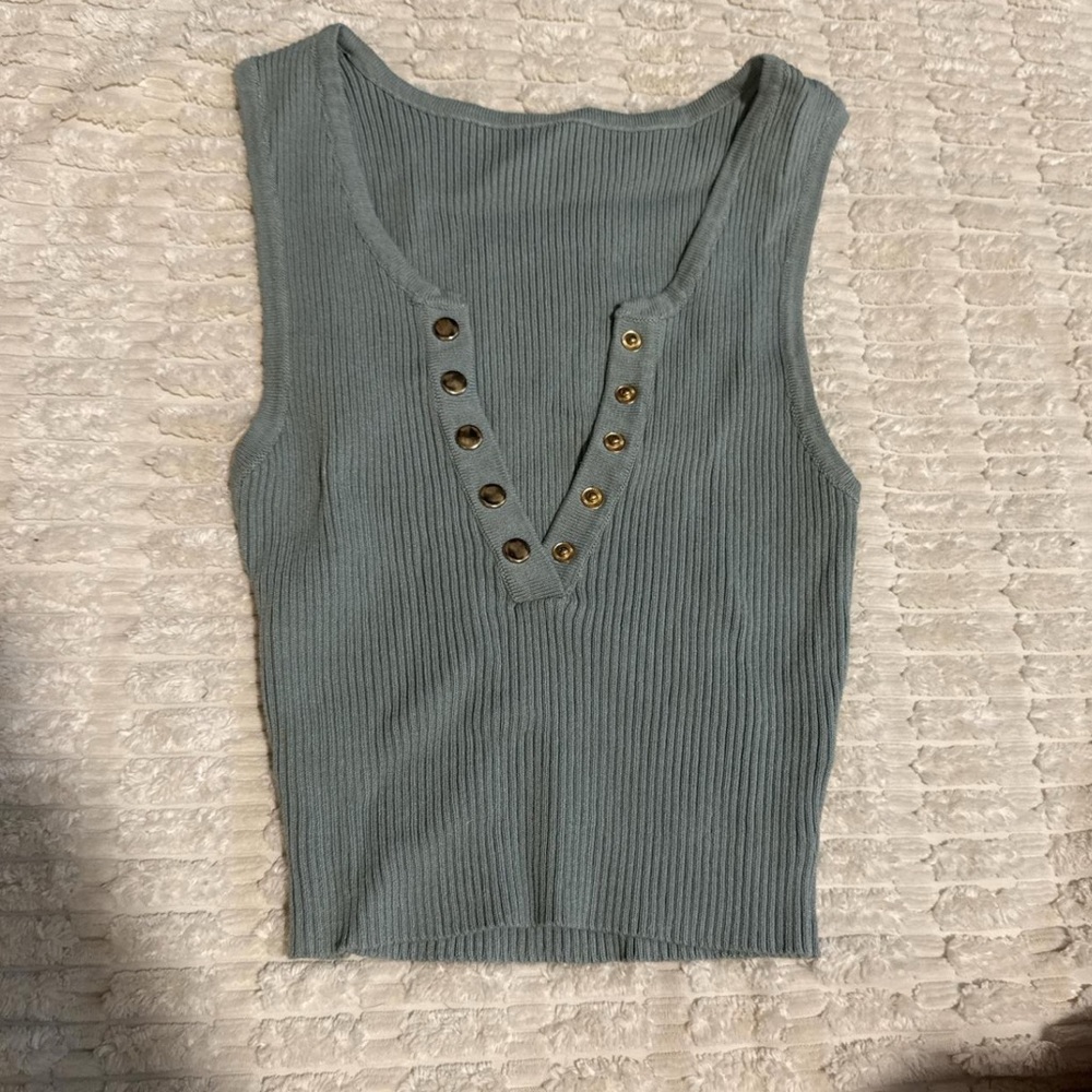 Ribbed cropped tank